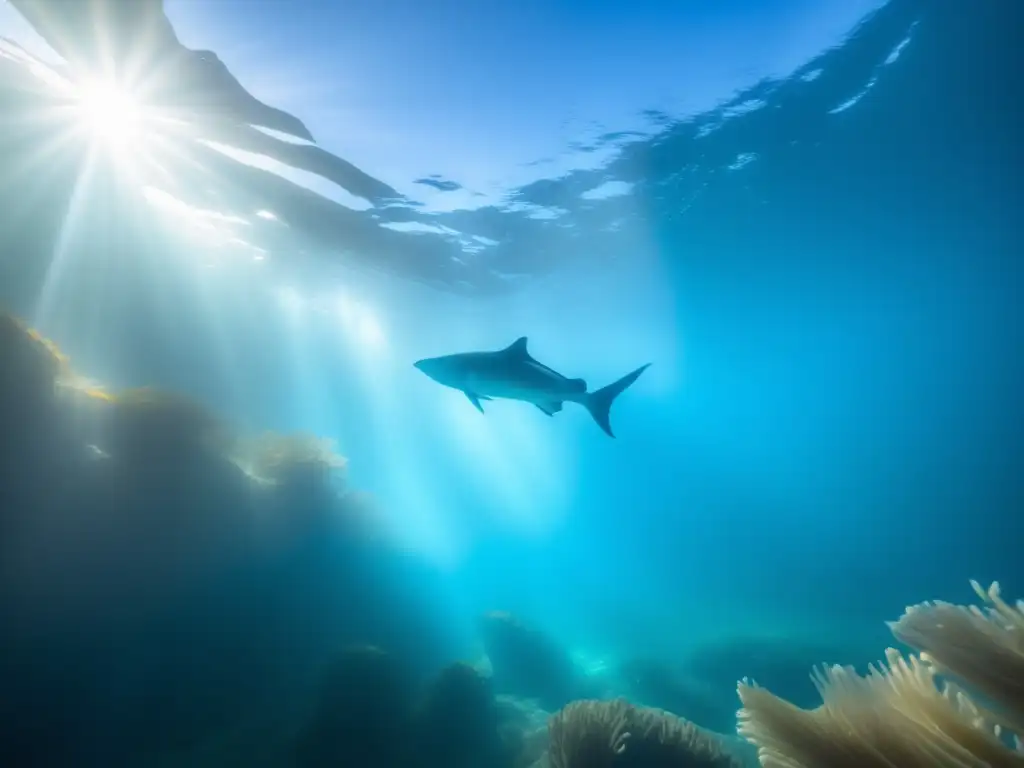 Enigma criaturas mitológicas Mar Tasmania - Escena submarina cautivadora en el Mar de Tasmania, envuelta en un aura enigmática