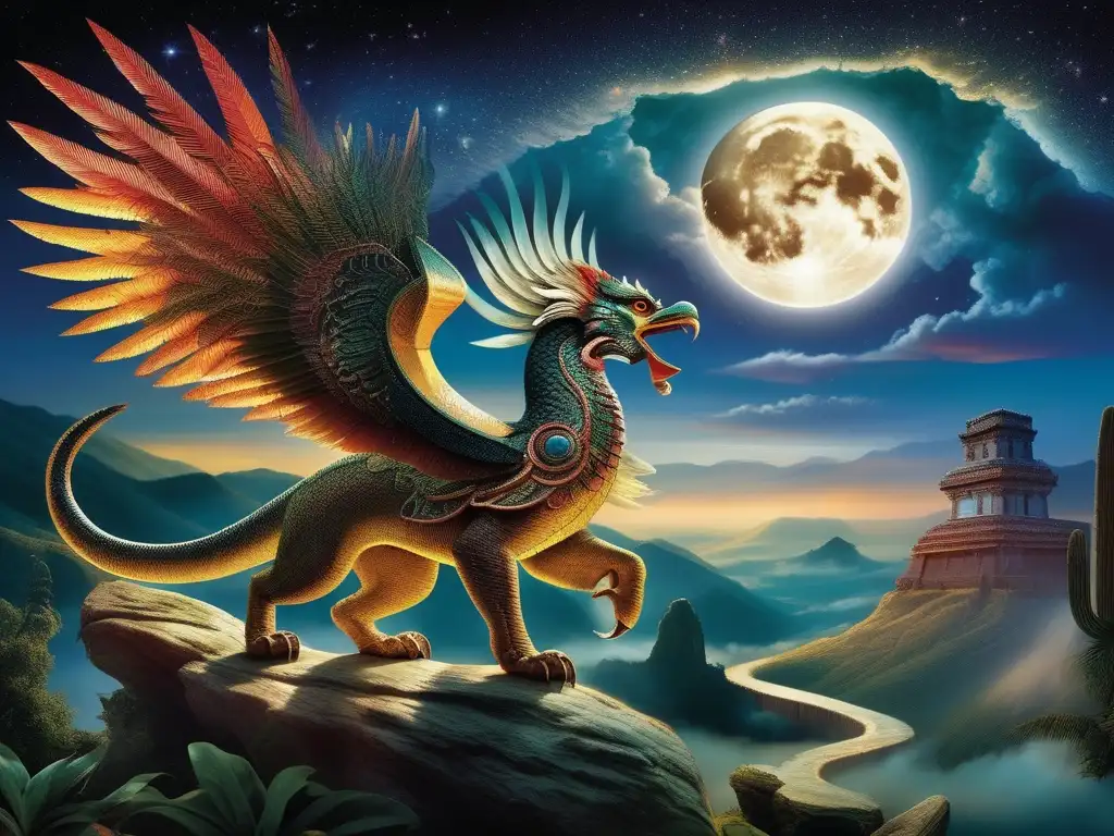 Quetzalcóatl en épica batalla contra serpiente emplumada - Mitología sudamericana serpientes emplumadas