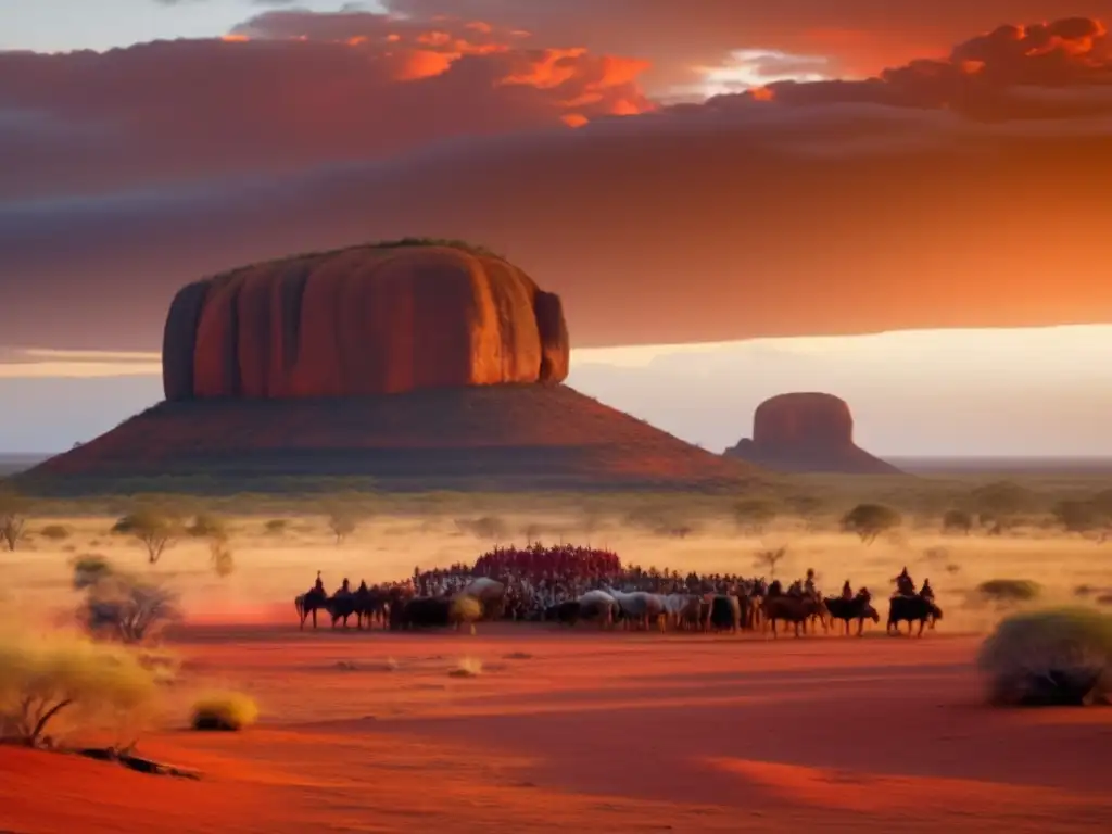 Ceremonia aborigen en el Outback: Mitología Australiana: Dioses del Fuego y la Tierra