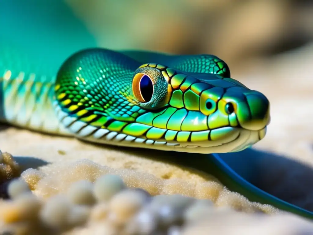 Majestuosa Serpiente del Mar de Polinesia, misterio y encanto en sus aguas turquesa