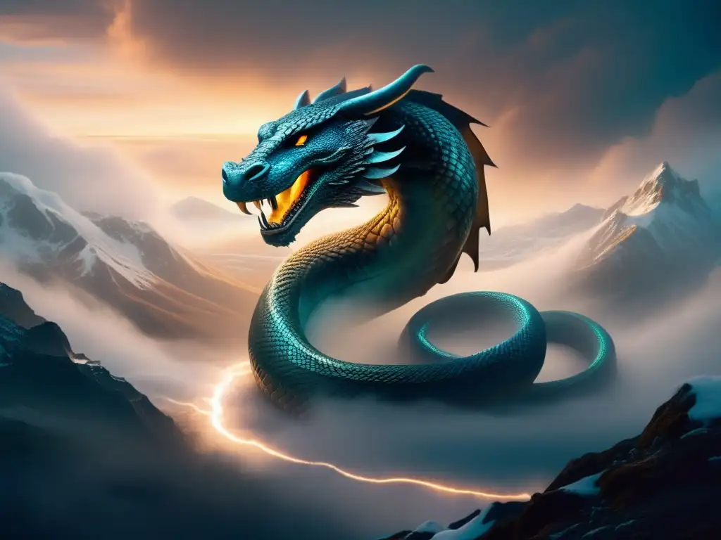 Dragones en la mitología nórdica: Jörmungandr, Fafnir y Níðhöggr, serpientes colosales de poder y misterio