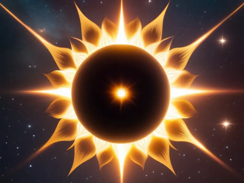 El impresionante Sol Negro de la mitología nórdica Escena misteriosa del Sol Negro en la mitología nórdica