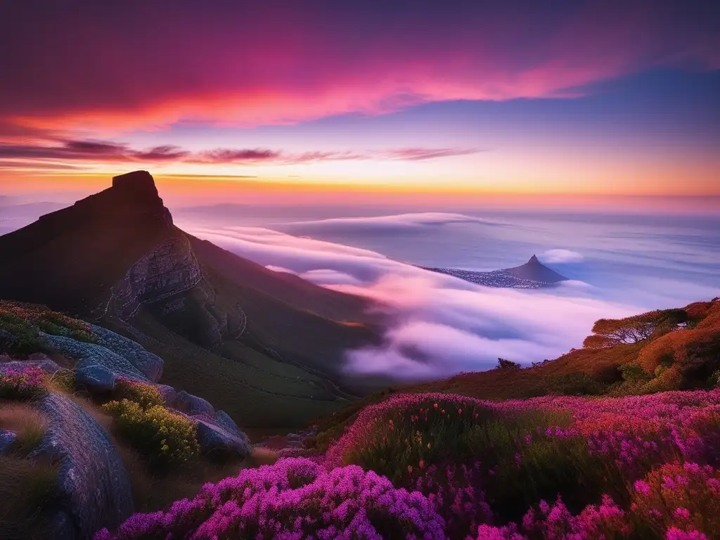 Paisaje místico: Montaña Table en Ciudad del Cabo, Sudáfrica