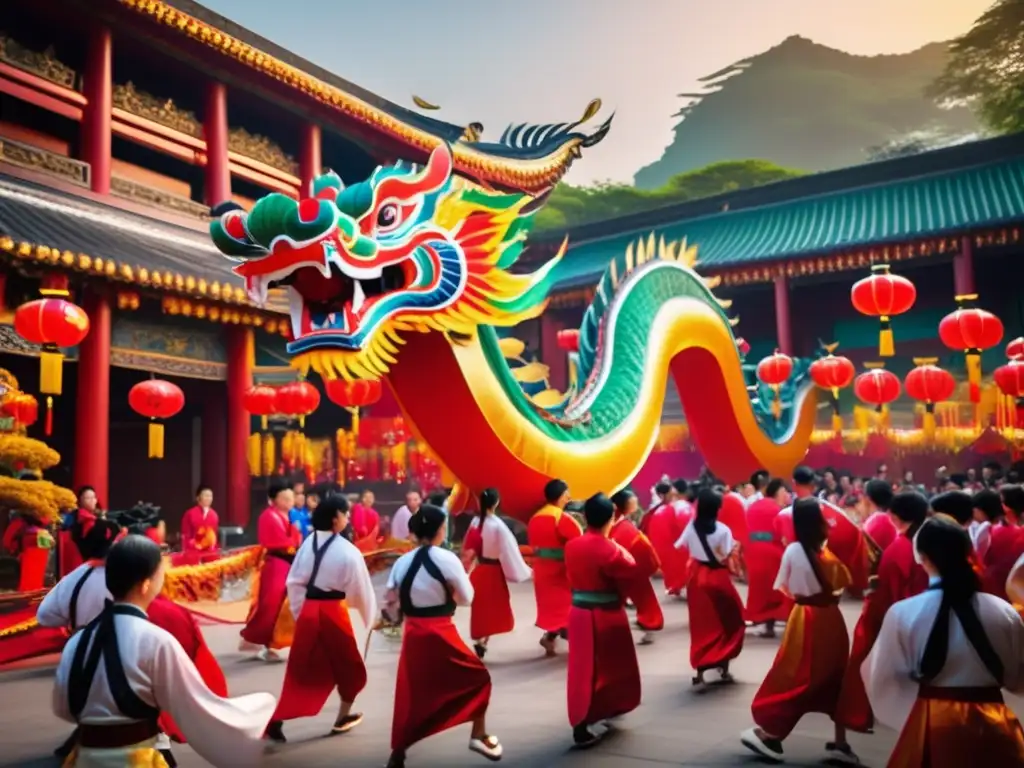 Celebración del Año Nuevo Chino con impresionante danza del dragón: Importancia de los dragones en la cultura china