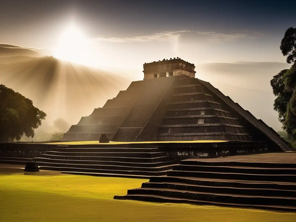 Templo de Quetzalcóatl en Teotihuacán: Serpiente Emplumada, dios azteca