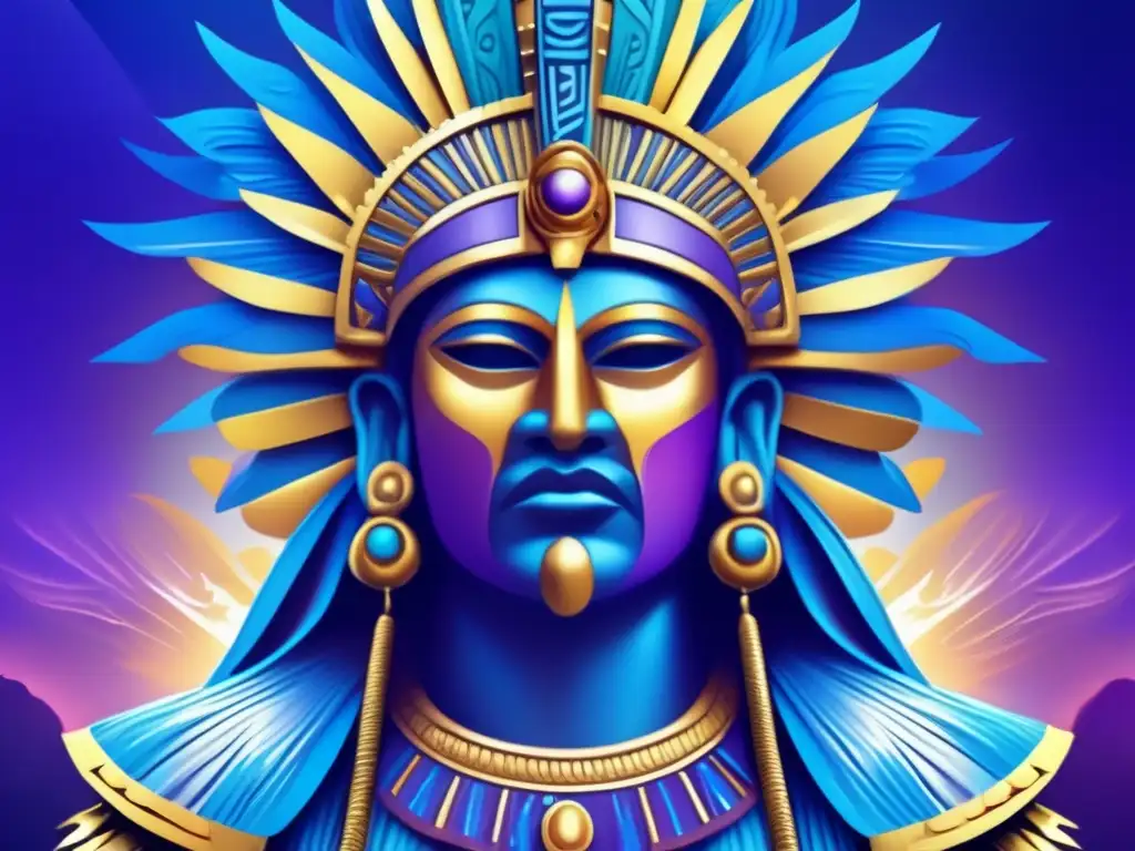 Tláloc, dios azteca de la lluvia, en su gloria celestial Tláloc, dios azteca de la lluvia, símbolo y significado en la cultura azteca