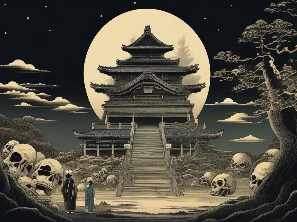 Yōkai Gashadokuro, historia mitológica, terrorífico paisaje lunar